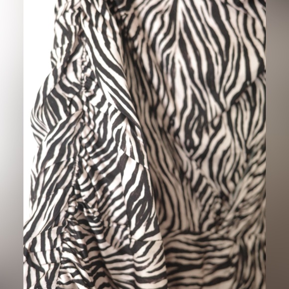 For Love and Lemons Zebra Print Draped Mini Dress - Picture 5 of 6
